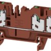 Through terminal block, snap-in, 2.5 mm², 24 A, 8 kV, brown, 3109250000
