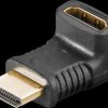 65744 Adapter, HDMI male to female, 8K 60 Hz, 90°, top