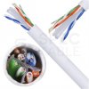 Kabel sieciowy U/UTP kat.6 skrętka 4x2x0,53mm wewnętrzny Eca PVC biały DAHUA