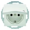 Gniazdo pojedyncze SCHUKO z pokrywą polem opisowym z podwyższoną ochroną styków śnieżnobiały S.1/B.1/B.3/B.7 Glas 47461909