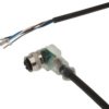 Złącze do samokonfekcjonowania M12 żeńskie proste 5pin końcówka niezarobiona 5x0,34mm 30V -30-90 stC z kablem 2m LED IP67 VK2008