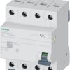 Residual current circuit breaker, 4 pole, 25 A, 30 mA, type B, 400 V, 5SV3342-4
