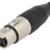 Złącze XLR, żeńskie, wtyk, PIN: 3, proste, napięcie znamionowe: 133V, prąd znamionowy: 15A AC3F