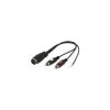 Adapter Gn.DIN - Wt.2xRCA 0,2m + Uziemienie, Vivanco, DIN/2xRCA