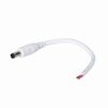 Wtyk DC 5.5x2.1 przewód biały 15cm 18awg