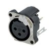 XLR panel socket, 3 pole, gold-plated, NC3FBV2-DA