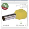 Quadrios 22C439 Twin Ferrule 6 mm² Partially Insulated Yellow Set