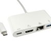 Adapter, do wyświetlaczy: 1, USB C, USB 3.1, HDMI