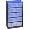 Allit 464640 VarioPlus Pro Small Parts Container 300x525x135mm Black/Blue
