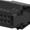 Socket, unequipped, 10 pole, straight, 2 rows, black, 1-1670990-1