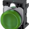 Lampka sygnalizacyjna Siemens 3SU1102-6AA40-1AA0 24 V/AC, 24 V/DC zielony 1 szt.