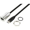 TRU COMPONENTS TC-13376324 Socket/Plug Silver USB-C 3.1 Cable 1m