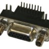 Złącze D-Sub 15-pinowe Męski Kąt prosty Przepust raster 1.27mm Złoto