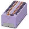 Distribution block, push-in connection, 0.2-6.0 mm², 19 pole, 32 A, 6 kV, purple, 3273916