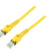 Patch cord S/FTP 6a linka Cu PUR żółty 5m 27AWG Żyły: 8 09488484745050