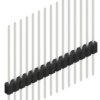 Pin header, 15 pole, pitch 1.27 mm, straight, black, 10059582