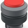 Pushbutton, illuminable, latching, waistband round, red, front ring light gray, mounting Ø 22.3 mm, 1.30.240.211/1308