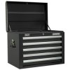 Sealey AP26059TB Topchest 5 Drawer with Ball Bearing Runners - Black