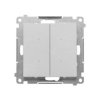 Simon 55 SWITCH D – Sterownik przyciskowy oświetleniowy podwójny, sterowany smartfonem (moduł) Aluminium mat TEW2W.01/143