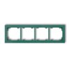 DECO Ramka 4 poczwórna uniwersalna z tworzywa DECO Pastel Matt szmaragdowy 51DR-4 KARLIK
