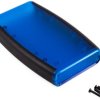 ABS handheld enclosure, (L x W x H) 147 x 89 x 25 mm, blue/transparent, IP54, 1553DTBUBK