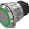 Kontrolka 82 Zielony Zacisk lutowany EAO 24V ac/dc 19 mm IP65, IP67