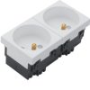 TEHALIT. GB-EG Gniazdo 2P+Z 33st. 2-krotne 45x45mm bezhalogenowe białe EER2339010 HAGER