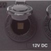 Wodoodporny Panel Blue Sea – Wyłącznik 15A, Gniazdo 12V, Ładowarka USB 2.1A