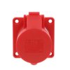 Gniazdo tablicowe 16A 4P 400V czerwone IP44 żeńskie 70mm 314-6