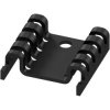 Finger shaped heatsink, (L x W x H) 24.5 x 24 x 7 mm, 21 K/W, black anodized, FK 232 220 SA TO 220