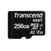Karta Micro SD MicroSD, 256 GB Tak 3D, Transcend USD460T -25 → +85 °C, -40 → +85 °C