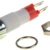 Lampka kontrolna do montażu panelowego 24 → 28V, czerwona 8mm LED Chrom Signal Construct