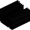 Extruded heatsink, (L x W x H) 100 x 87 x 41 mm, 3.4 to 1 K/W, black anodized, 10020052