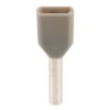 TruConnect Twin Cord End Ferrules 0.75mm Grey Pack of 100