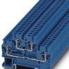Double-level spring-cage terminal, spring balancer connection, 0.08-4.0 mm², 22 A, 6 kV, blue, 3031283