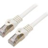 Patch cord S/FTP, Cat 6a, wtyk RJ45 z obu stron, linka, Cu, 3m PP6A-LSZHCU-W-3M