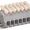 2-wire terminal strip, spring-clamp connection, 0.08-2.5 mm², 7 pole, 24 A, 6 kV, gray, 261-107/341-000