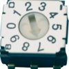 Encoding rotary switch, 10 pole, BCD, straight, 100 mA/5 VDC, SH-7030MA