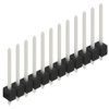 Pin header, 12 pole, pitch 2.54 mm, straight, black, 10054256