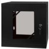 Szafa wisząca RACK 10 6U 300mm drzwi szklane czarna