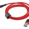Kabel High Speed, USB 2.0 1m czerwony tekstylny 2,4A CAMKLF-B09