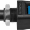 Quick pressure clamp, 12.5 mm, blue, 30 VAC/60 VDC, 5 A, flat plug/solder connection, nickel-plated, ESD 6554 / BL