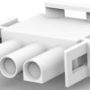 Plug housing, 3 pole, pitch 6.35 mm, straight, natural, 1241809-2
