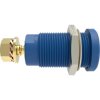 4 mm panel socket, screw connection, CAT III, CAT IV, blue, SEB 9424 AU / BL