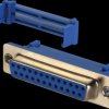 D-SUB female connector, 25-pin, ribbon cable, with insulator