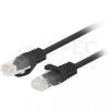 Patchcord UTP kat.5e kabel sieciowy LAN 2x RJ45 linka czarny 0,5m LANBERG
