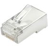 LINDY 62406 RJ45 STP Cat5e Plug 8-Pin Transparent 10-Pack Crimp Plug