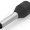 Insulated wire end ferrule, 1.5 mm², 14 mm/8 mm long, DIN 46228-4, black, 1-966067-2