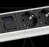 706.001 CYCLE power strip, 2 sockets, type F - CEE 7/3, black