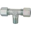T screw-in fitting, 160 bar, steel, galvanized, for pipe systems, 112193